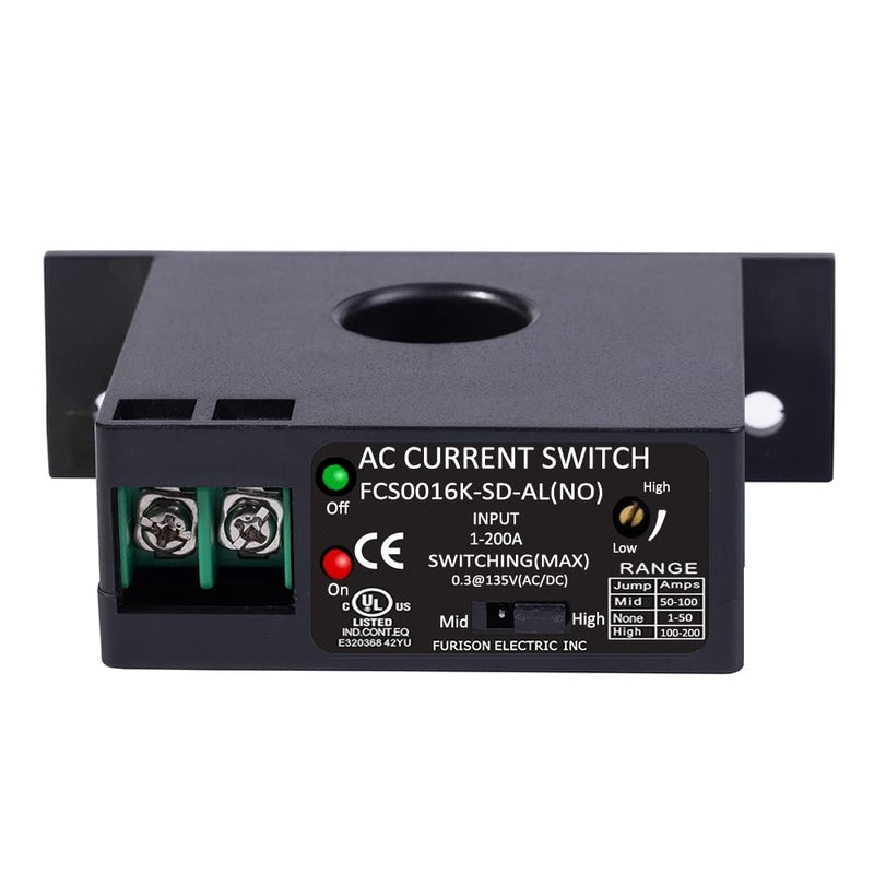 nodehawk AC Current Switch Transducer Input 1A-200A Switching Max 0.3A@135V AC/DC Solid Core Self-Powered （16K-SD-NO-AL） - Image 1